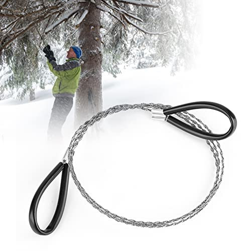 Sierra de Alambre, Sierra de Cable de Acero Inoxidable, Sierra de Alambre de Emergencia Cable de Cuerda de Alambre de Viaje Cable de Supervivencia, Kit de Supervivencia de Motosierra de Emergencia Par