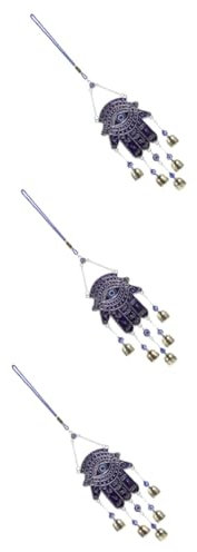 BESPORTBLE Lot De 3 Carillons À Vent Suspendus Contre Le Mauvais Œil Décoration Dintérieur Cloche À Vent en Palmier Charme Maléfique pour Voiture Et Maison