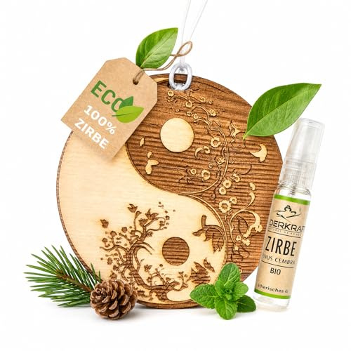 YingYang - Deodorante per auto con albero di cembro biologico da 5 ml, diversi disegni, per auto o guardaroba