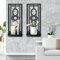 MEIYIFAN Juego de 2 candelabros de metal para decoración de pared, arte moderno de pared para baño, portavelas de pared, arte decorativo de pared para salón, dormitorio y baño (16.5 x 7 in)