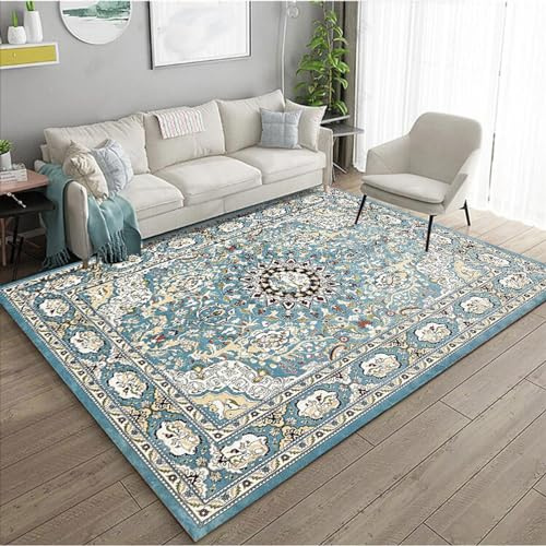 Alfombra suave al tacto con diseño Vintage de retales coloridos, alfombras antideslizantes for sala de estar, alfombra suave lavable antideslizante extragrande for decoración del hogar(Pattern 14,60*9