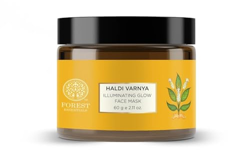 Forest Essentials Haldi Vernya Lepa | Ayurvedic Skin Brightening Facial Mask With Turmeric | Moisturising And Hydrating Face Pack, 1 Count