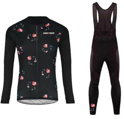 UGLY FROG Radbekleidung Langärmeliges warmes Damen Wollfutter Radhose mit Kissen 20D Gel