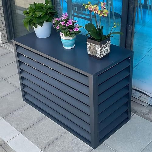 Luftkonditationsskydd i aluminium – skyddsstaket för utomhusbruk, integritetsskydd för kondensor, väderbeständiga galler, inhägnad och blomsängsskydd