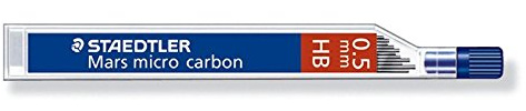 STAEDTLER Mars micro carbon 250 0.5mm HB - Pencil lead refills - 4 Tubes / Packs (48 Leads) HB