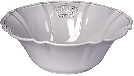 Ensaladera Blanco Corona Ensaladera, Fuente de Ensalada Profundidad Bol Recipiente de Cocina Frutero cw503 Palazzo Exclusivo