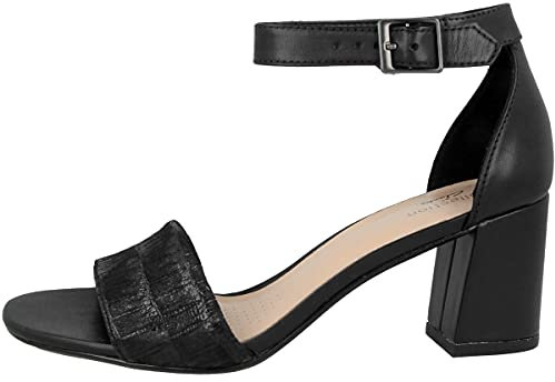 Clarks Women's Jocelynne Cam Pump, Black Interest Leather, 4 UK