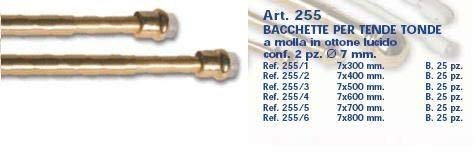 JUMBO srl Coppia Bacchette Bastoni per Tende Ottone 50 cm x 7 mm