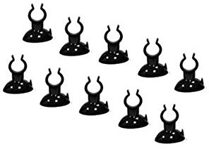 Finest Aquatics Fish Tank Sucker Suction Cup Holder Bracket Aquarium Filter Hose Pipe 10 Pack - Various Sizes (12mm clip with 30mm cup (10 Pack))