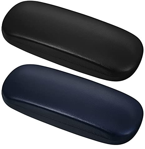 Yorgewd 2 Pack Hard Shell Glasses Case, Portable Eyeglasses Case for Women Men