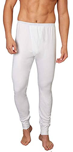 Leo Corsetteria Super Goofy Culotte ouverte longue homme Collants thermiques d'hiver en coton chaud – Pantalon thermique, sous-vêtement de moto, legging homme, collants d'hiver pour homme,