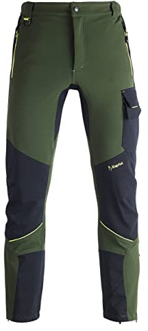 Kapriol Pantalon de Travail Jardinier DYNAMIC Homme | Bande HV | Poche Sécateur | Vert / Noir | XL