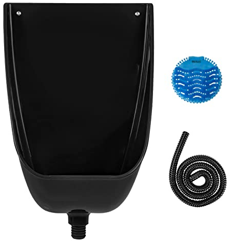 Düvkori®, Kunststoff-Urinflasche für Männer, schwarz, tragbares Urinal, Outdoor-Toilette, wasserloses Urinal, Urintrenner, groß, für Badezimmer und unterwegs