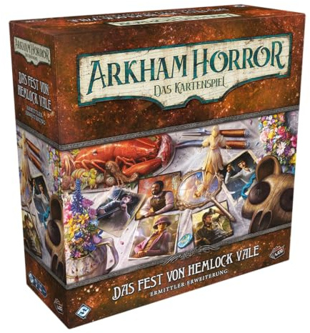 Fantasy Flight Games, Arkham Horror: LCG – Das Fest von Hemlock Vale, Ermittler-Erweiterung, Expertenspiel, Kartenspiel, 1-4 Spieler, Ab 14+ Jahren, 45 Minuten je Spieler, Deutsch