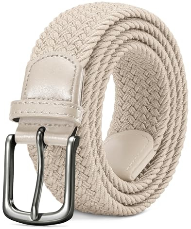 LAKIDAY Ceinture Élastique Tressée pour Homme et Femme Largeur 3,5 cm Longueur Extensible Confortable