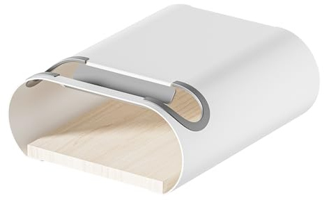 Wiltec Supporto a Parete per Bicicletta Bianco 25,6 x 30 x 11,4 cm Fino a 25 kg, portabici Universale, in Sospensione, per Tubi Orizzontali Ø 55 mm e manubri Larghi 500 mm