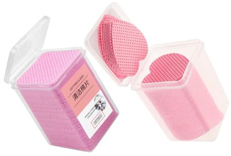 VICASKY Fusselfreie Nageltücher 400 Blatt Saugfähige Nagellackentferner Pads für Gelnägel mit Aufbewahrungsbox für Wimpernverlängerungen und Nagelpflege