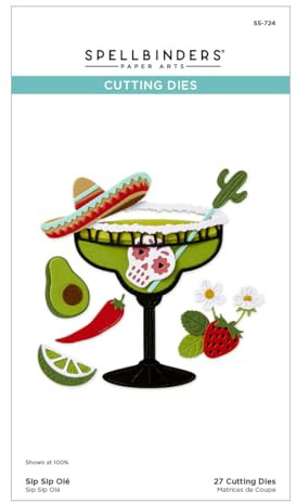 Spellbinders S5-724 Sip Sip Ole' Etched Dies from The Happier Hour Collection