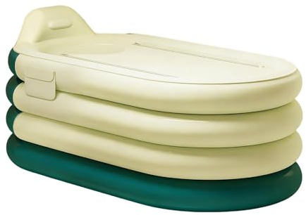 Bañera inflable para ducha, cubo de lavado corporal con bomba de pie, bañera inflable para ducha, para el hogar, hotel, apartamento, atletas, hombres, mujeres, spa, recuperación relajante