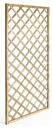 MEGAOFFERTE.IT Traliccio In Legno Di Pino Impregnato Per Giardino Balcone E Terrazza Supporto Decorazione Per Piante Rampicanti Privacy Outdoor 120 x 180 Cm Legno Naturale