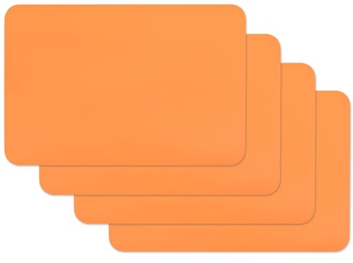 Venilia Orange Salvamanteles Uni Naranja, Mantelería, Mantel Individual para el Comedor, Apto para Alimentos, 4 tajada, 45 x 30 cm, 59040, 30 x 45 cm, 4