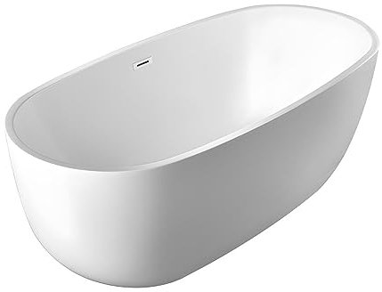 Vente-unique-Bañera exenta - 238L - 170 x 80 x 58 cm - blanco - Acrílico - NICA