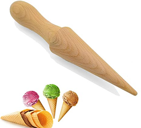 Eistüten Formen zur Herstellung Hörnchenformer Waffelkegel Eistüte Hörnchen Formen Home Made Waffelkegelroller Wiederverwendbar Geeignet für die Herstellung von DIY-Waffeln und Eistüten (Buche)