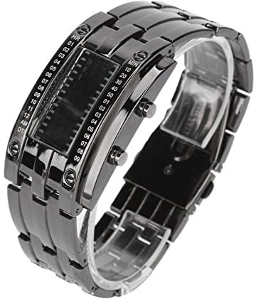 Reloj LED, Pantalla de Modo Binario de Reloj ElectróNico LED Resistente Al Agua para Hombres para Uso Diario S