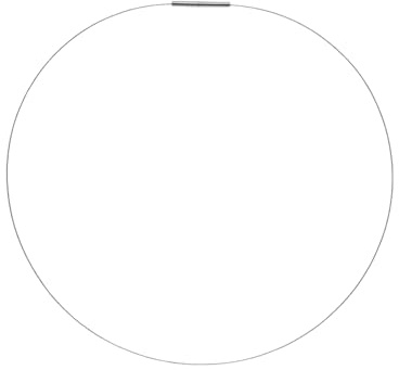 Damen Edelstahl Collier Halsreif Ø 1 mm Bajonett Drehverschluß Halskette Hochwertiger Edelstahlreif (40)