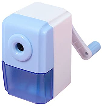QIRUIRED Pencil Sharpeners Manual Sharpener Desktop Colored Pencil Sharpener Handheld Children Kids Gift School Stationery Office Students Supplies (Blue)