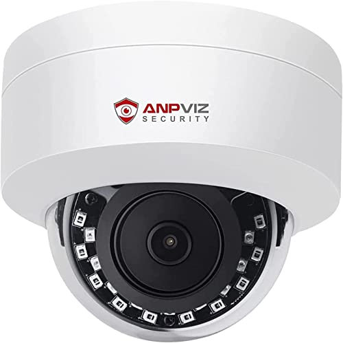 Anpviz 4MP Telecamera Videosorveglianza PoE IP, Rilevamento del Movimento, Dome Videocamera Sorveglianza di Sicurezza, Audio, Visione Notturna IR 30M, Accesso Remoto, Nessuna Istantanea(Serie U)