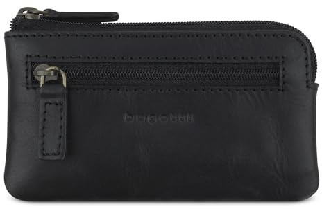 bugatti Remo Leder Schlüsseletui mit 2 Schlüsselringen - in edler Geschenkbox - schwarz