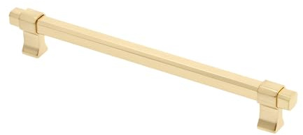 GTV – möbelhandtag IMPERIAL | Handtag möbelhandtag | Längd 22,6 cm | Borrhålsavstånd 19,2 cm | ZnAl | Guld borstat