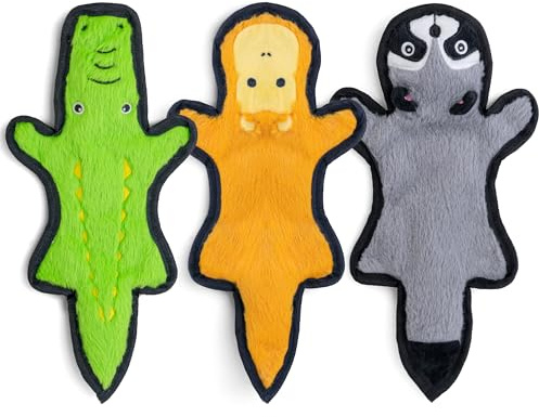 SHARLOVY Confezione da 3 giocattoli per cani increspati aggiornati, da masticare a lunga durata, per cuccioli di cane aggressivi e peluche, giocattoli da masticare per dentizione, giocattolo per cani