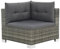 10-TLG. Garten-Lounge-Set mit Auflagen Poly Rattan Grau,44426