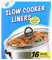 Slow Cooker Liners and Cooking Bags Large Size Fits 4-8 QT Pot, 13x 21, BPA Free, Suitable for Oval & Round Pot (16 Liners)