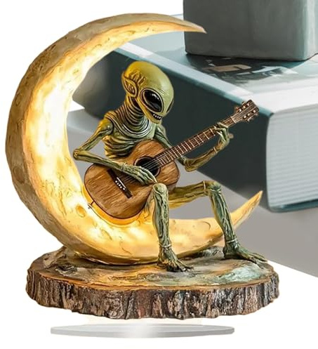 Niktule Estatua de jardín alienígena, decoración de estatuilla alienígena, Estatua Extraterrestre de decoración Bohemia, Decoración de Escritorio de Figura alienígena, Figuras coleccionables de