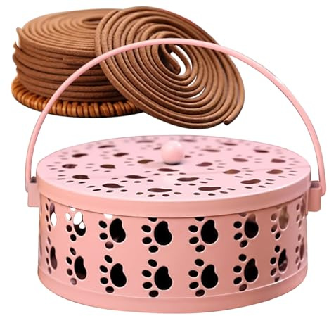 Ylnailky Porta Incenso da Esterno - Base Antiscivolo Resistente al Calore,Supporto Resistente al Calore con Vassoio a Taglio a Forma di di Gatto per Yoga Meditazione Spa Giardino Tavolo