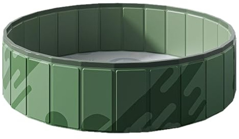 Vikbar hundpool – PVC-vikbar hundplaskdamm | halkfritt hundbadkar | husdjursimbassänger med dräneringshål | halkfritt utomhusbadkar för valpar, katter, ankor, små husdjur, snabb installation