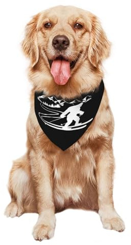 Bigfoot-skidåkning hundhalsduk justerbar hund bandana tvättbar hundhalsduk för födelsedag liten medelstor och stor hund hundkläder & tillbehör