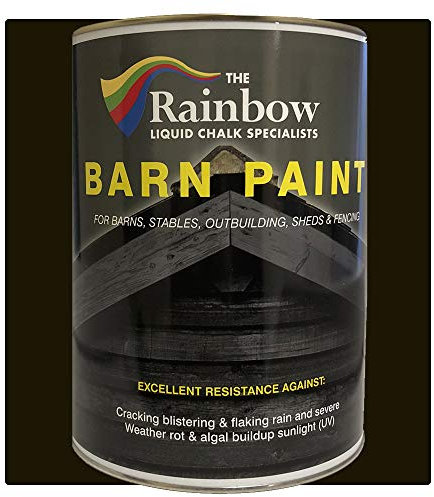 Rainbow Chalk Markers Garden Wood Paint - 5L Brown | Matte Water-Based Shed, Barn, Exterior Wall & Wooden Building Paint | Durable Acrylic Coating Prevents Mould & Unlikely to Flake, Crack or Fade