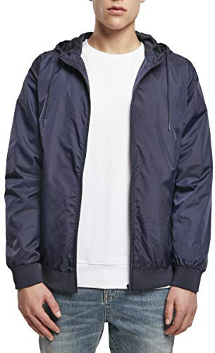 Build Your Brand Men's Windrunner Jacket, Blue (Navy/Navy 00835)-Large (Manufacturer :Large)