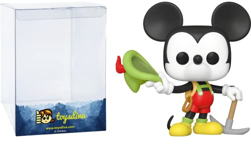 Matterhorn Bobsleds M i c k e y : P o p ! Vinyl Figurine Bundle with 1 Compatible 'ToysDiva' Graphic Protector (812 - 50374 - B)