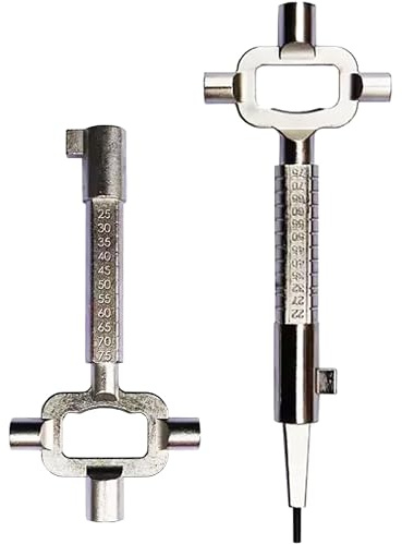 ANBOO Lot de 2 clé d'armoires électriques - Outil d'ouverture de porte - Clé universelle