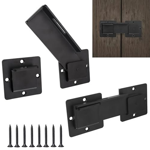 Vwoqiy Verrou Porte Coulissante, Loquet Porte Exterieur Intérieure, Verrou Portail à Bascule Boulon, Serrure Volet Fermeture Porte Coulissante pour Porte, Fenêtre, Placard, Jardin Garage