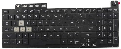 Teclado de repuesto con retroiluminación para ASUS TUF Gaming 8 F15 FA506 FA506H FA506Q FA506U FX506 FX506H FX506L F17 FX706 FX706L FA706U FX706U FA706 (inglés de EE. UU., retroiluminado)