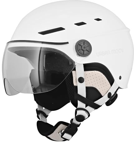 T'nB - Visor, Casque de Protection Vélo et Trottinette Electrique, pour Homme et Femme, Visière Transparente, Réglage Molette, Caches-Oreilles Détachables