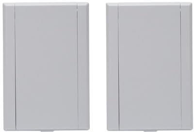 VacuValve - Enchufe rectangular para aspiradora central, 90 x 135 mm, 2 pines de contacto, apertura de 36-38 mm (blanco 2X)