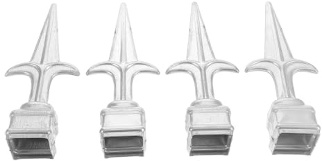 Abaodam Terminali Decorativi per Recinzioni in Ferro 4 Pezzi, Accessori per Pali e Cancelli da Giardino, Pinnacoli da Confine Resistenti per Recinzioni Esterne e Decorazioni Prato