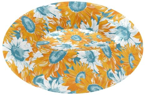 Vintage solrosor orange husdjur kattbädd munk gosig fluffigare ortopedisk hundbädd för liten storlek husdjur sover
